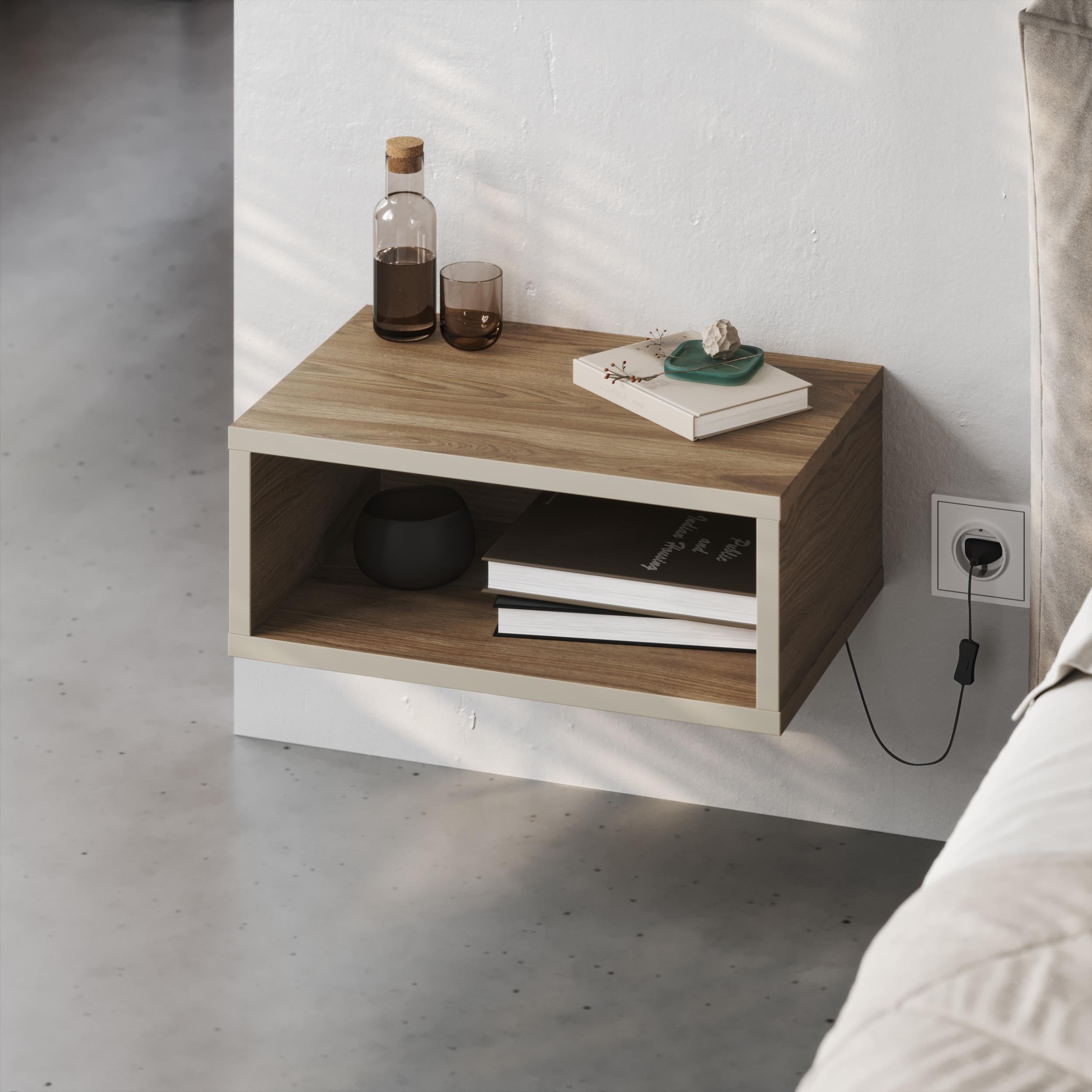 Table de chevet murale Brik – Table de nuit flottante – Design moderne