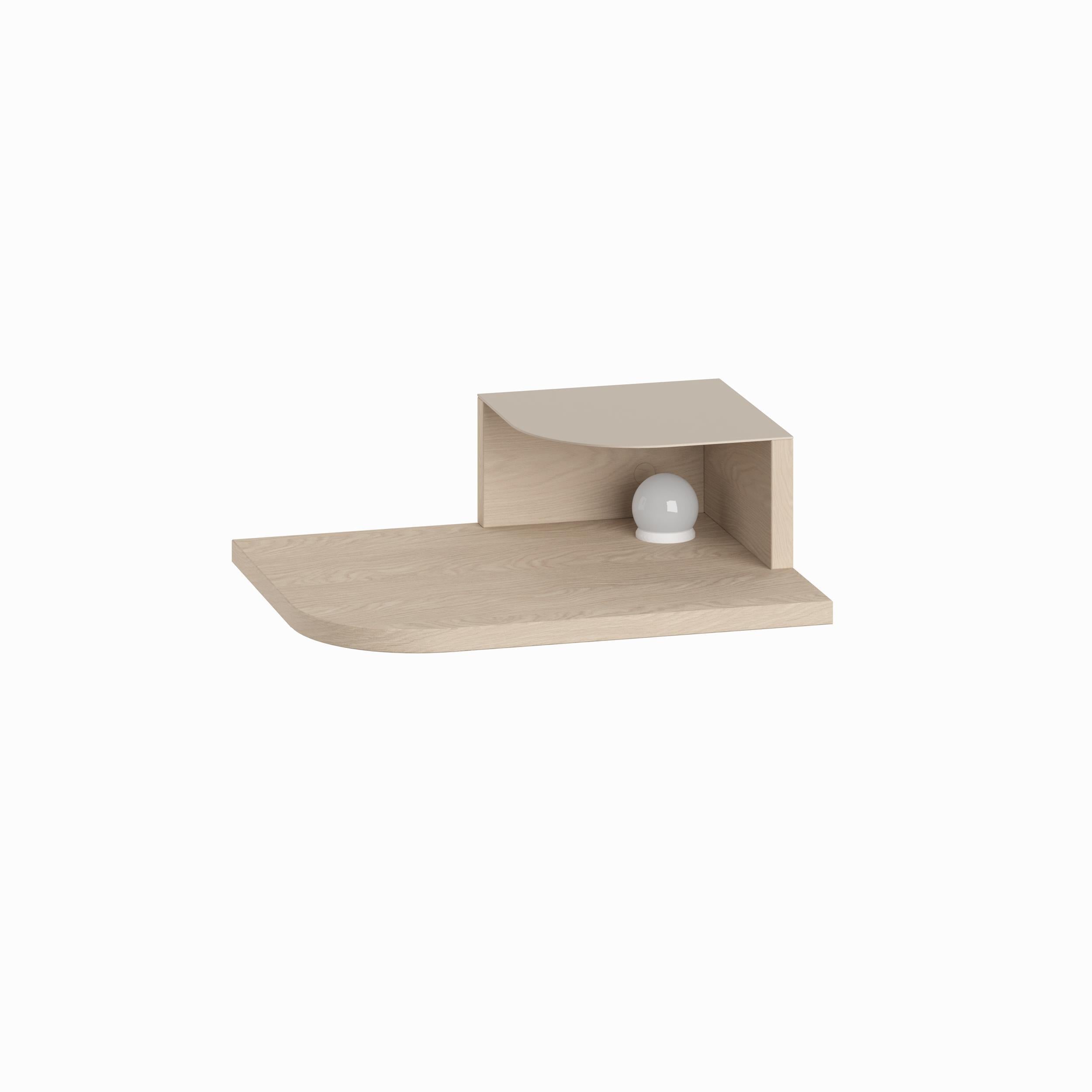 Luno – Étagère de chevet flottante avec liseuse à LED