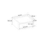 Decortieliving - Brisa Floating Bedside Table with Drawer and Top Shelf