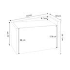 Decortieliving - Diago Floating Bedside Table with Drawer and Top Shelf - Right