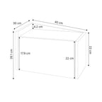 Decortieliving - Diago Floating Bedside Table with Drawer and Top Shelf - Left