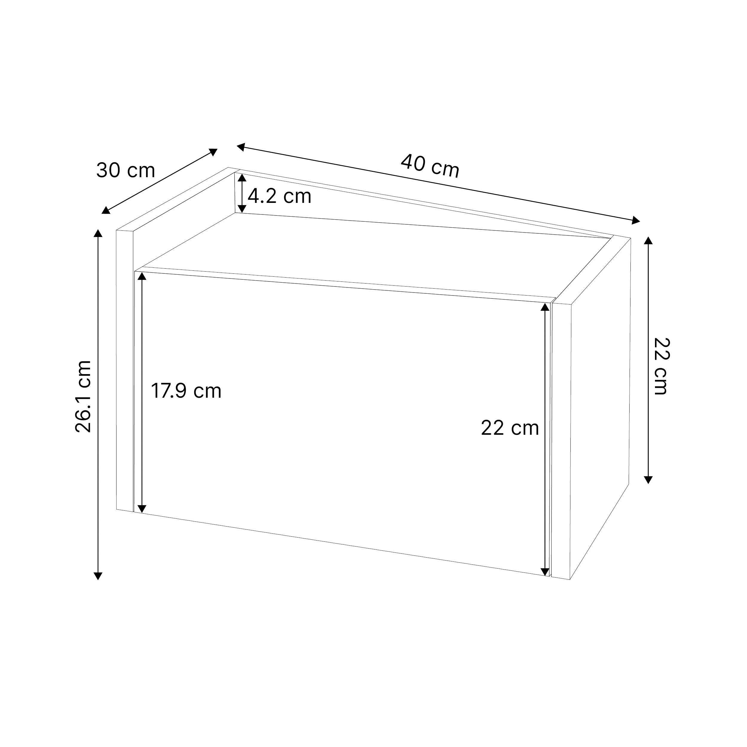 Decortieliving - Diago Floating Bedside Table with Drawer and Top Shelf - Left