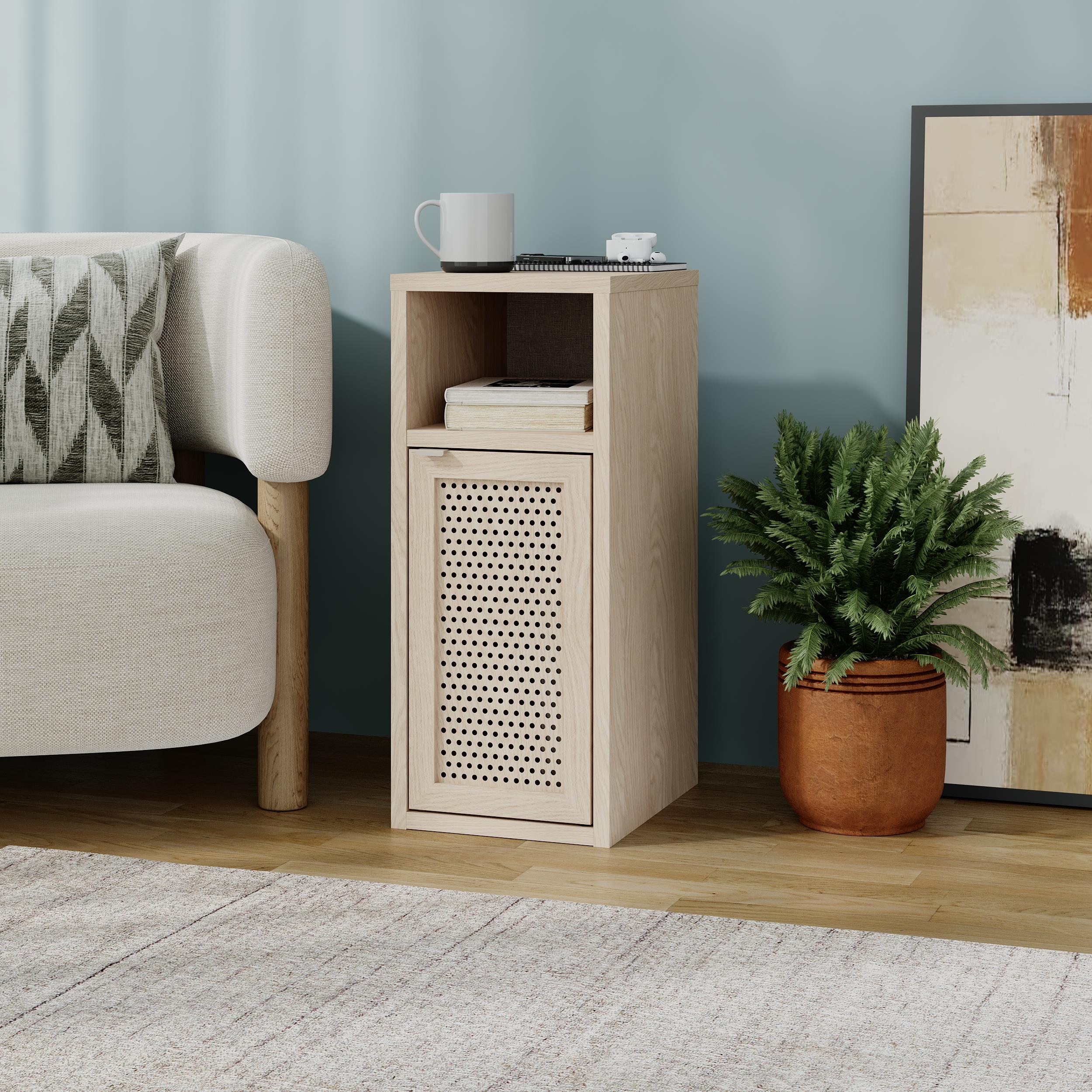 Nouvelle table de chevet Inca avec étagère ouverte et meuble de rangement