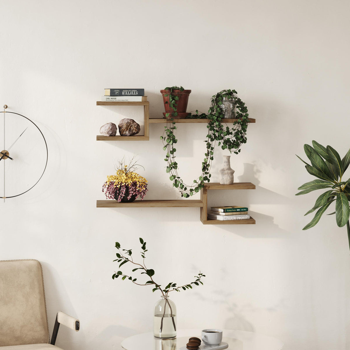 Decortieliving - Fork Modern Floating Shelf Set 18.2cm Short