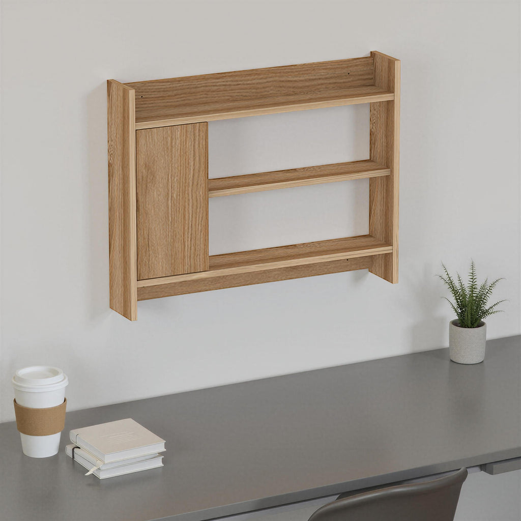 Étagère murale Fleet – Unité murale de 85 cm avec placard