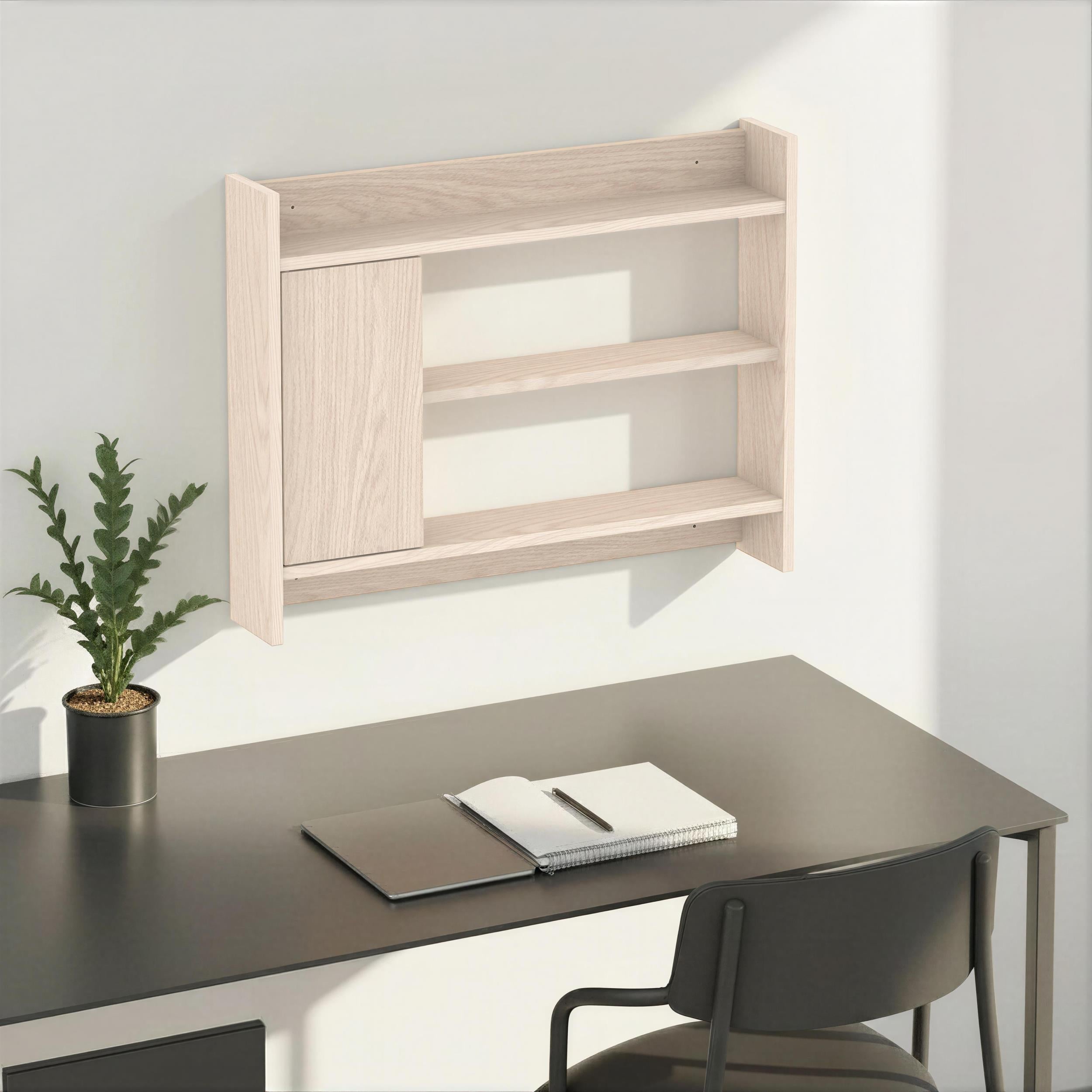 Étagère murale Fleet – Unité murale de 85 cm avec placard