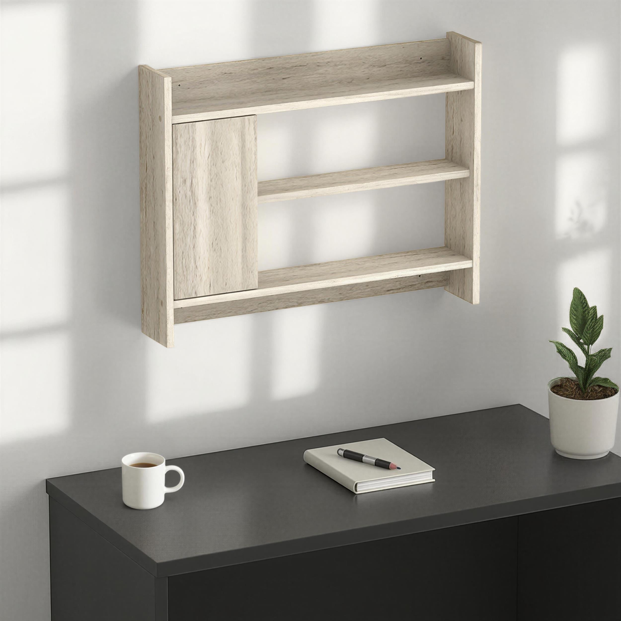 Étagère murale Fleet – Unité murale de 85 cm avec placard
