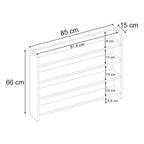 Decortieliving - Lane 4-Tier Wall Shelf 85 x 15 x 66 cm
