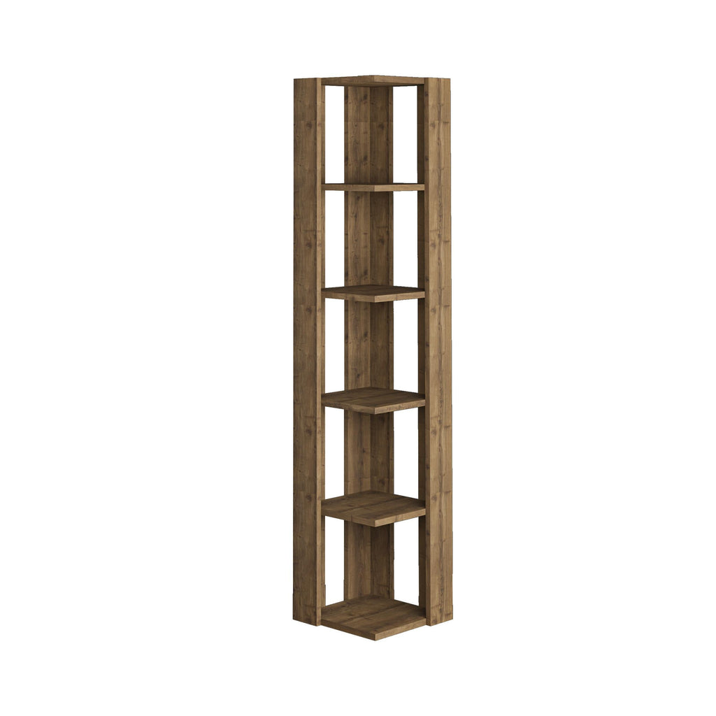 Decortieliving - Nati Modern Corner Bookcase Display Unit Tall 161cm