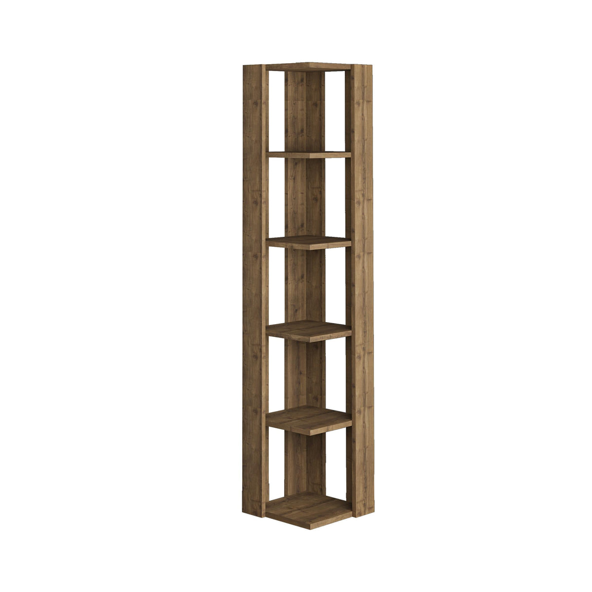 Decortieliving - Nati Modern Corner Bookcase Display Unit Tall 161cm