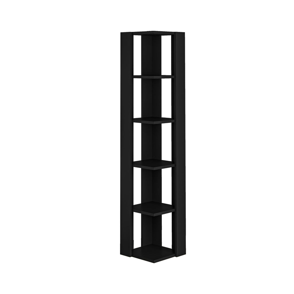 Decortieliving - Nati Modern Corner Bookcase Display Unit Tall 161cm