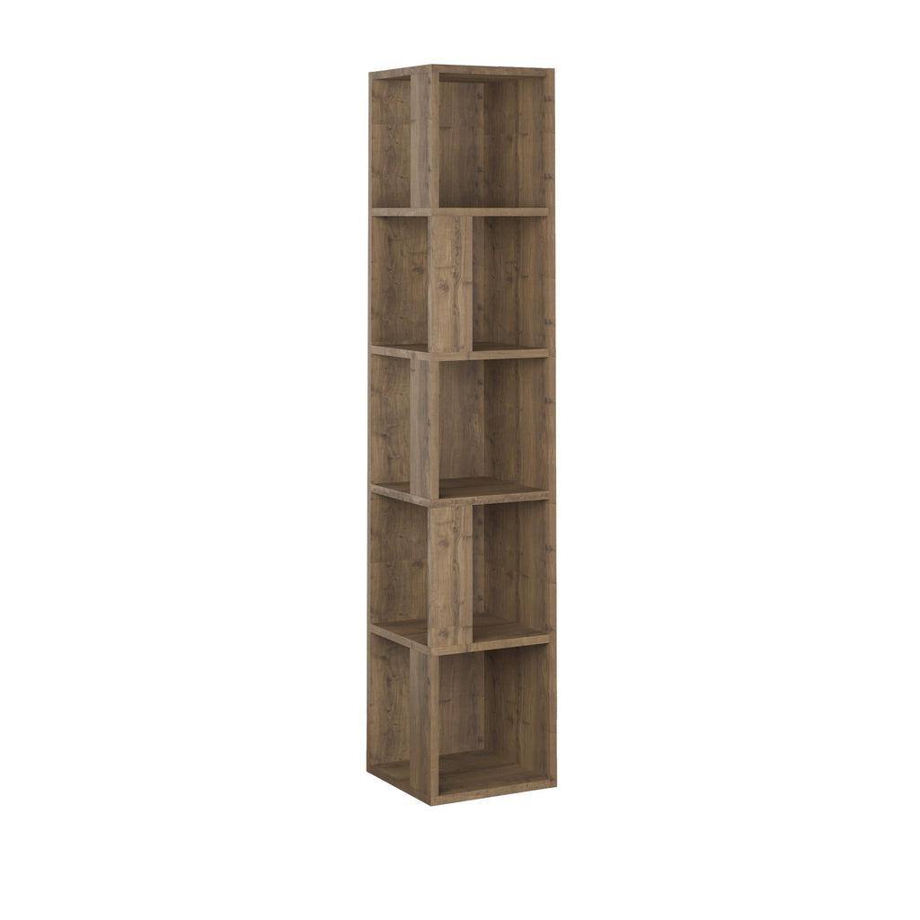 Decortieliving - Piano Modern Corner Bookcase Display Unit Tall 158.9cm