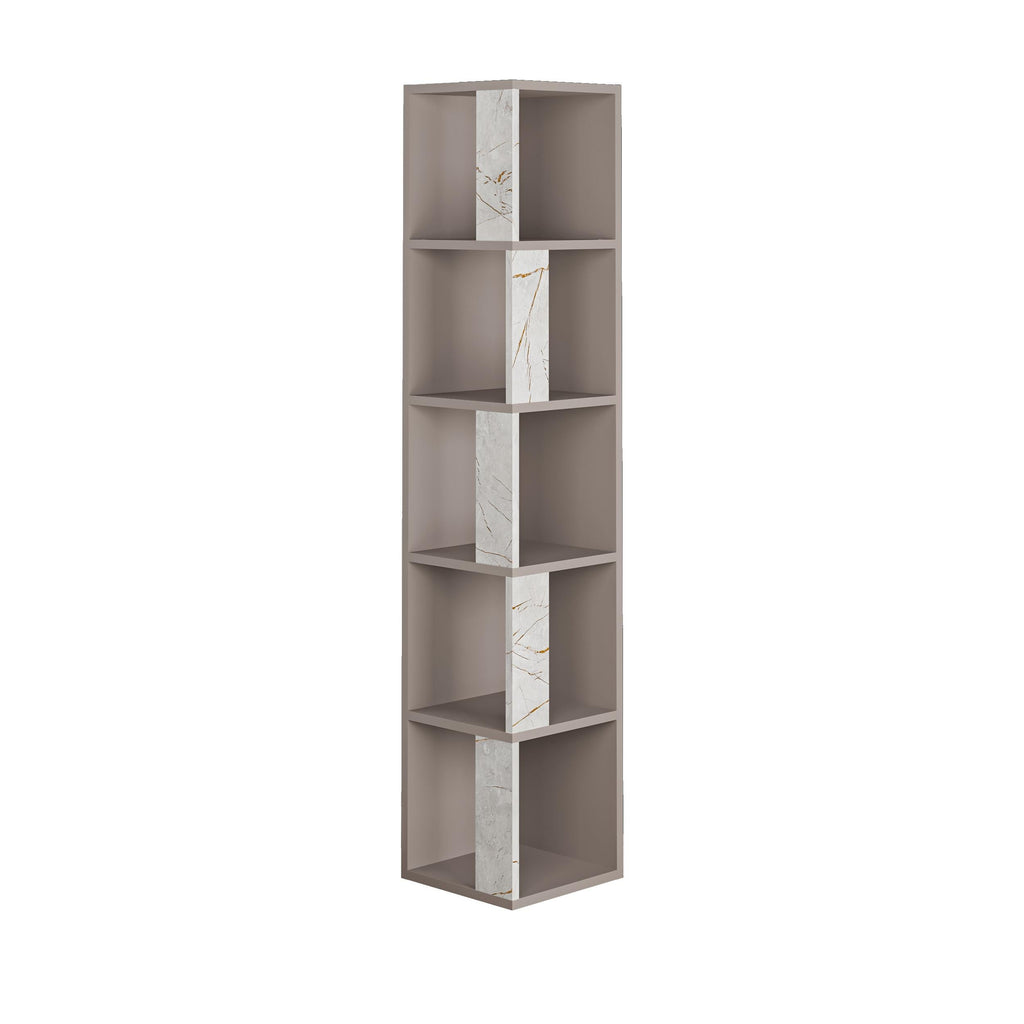 Decortieliving - Piano Modern Corner Bookcase Display Unit Tall 158.9cm