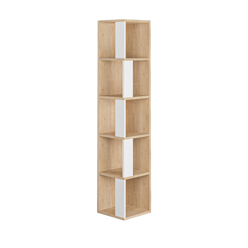 Decortieliving - Piano Modern Corner Bookcase Display Unit Tall 158.9cm