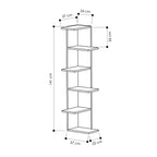 Decortieliving - Saso 5-tier Corner Bookcase 141 cm