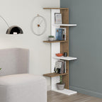 Decortieliving - Saso 5-tier Corner Bookcase 141 cm