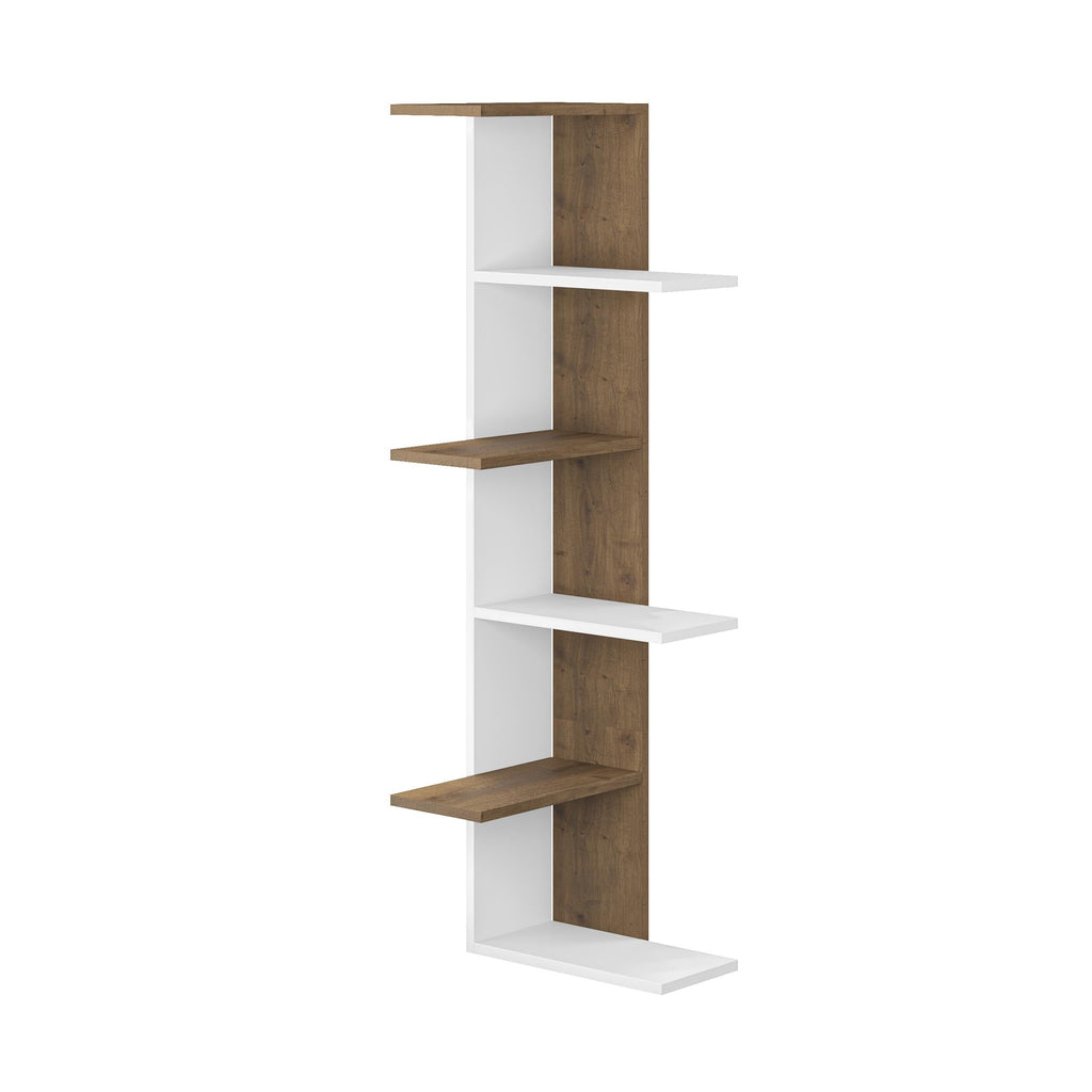 Decortieliving - Saso 5-tier Corner Bookcase 141 cm