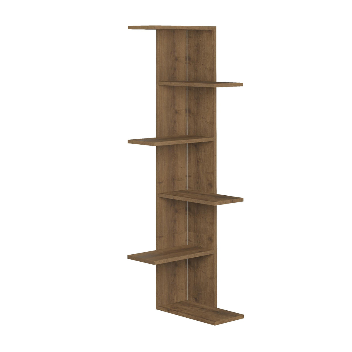 Decortieliving - Saso 5-tier Corner Bookcase 141 cm