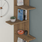 Decortieliving - Saso 5-tier Corner Bookcase 141 cm