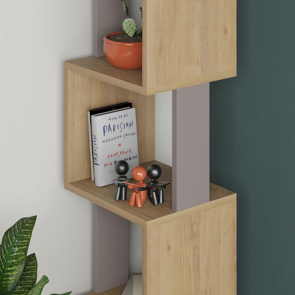 Decortieliving - Piri Modern Bookcase Display Unit Tall 161cm