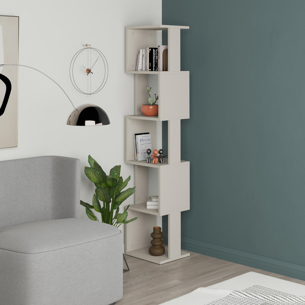 Decortieliving - Piri Modern Bookcase Display Unit Tall 161cm