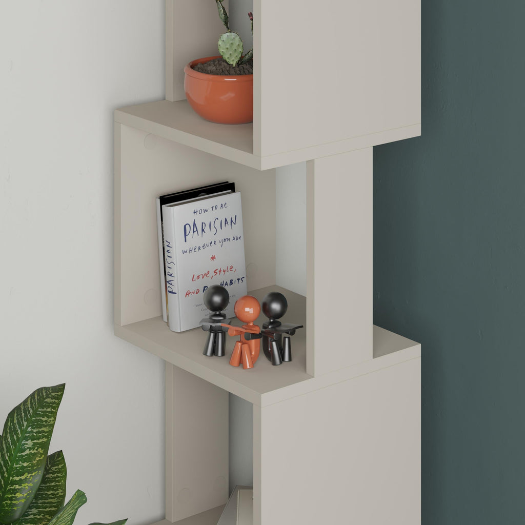 Decortieliving - Piri Modern Bookcase Display Unit Tall 161cm