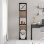 Decortieliving - Vale Mini Industrial Bookcase Set 39 x 36.2 x 179 cm