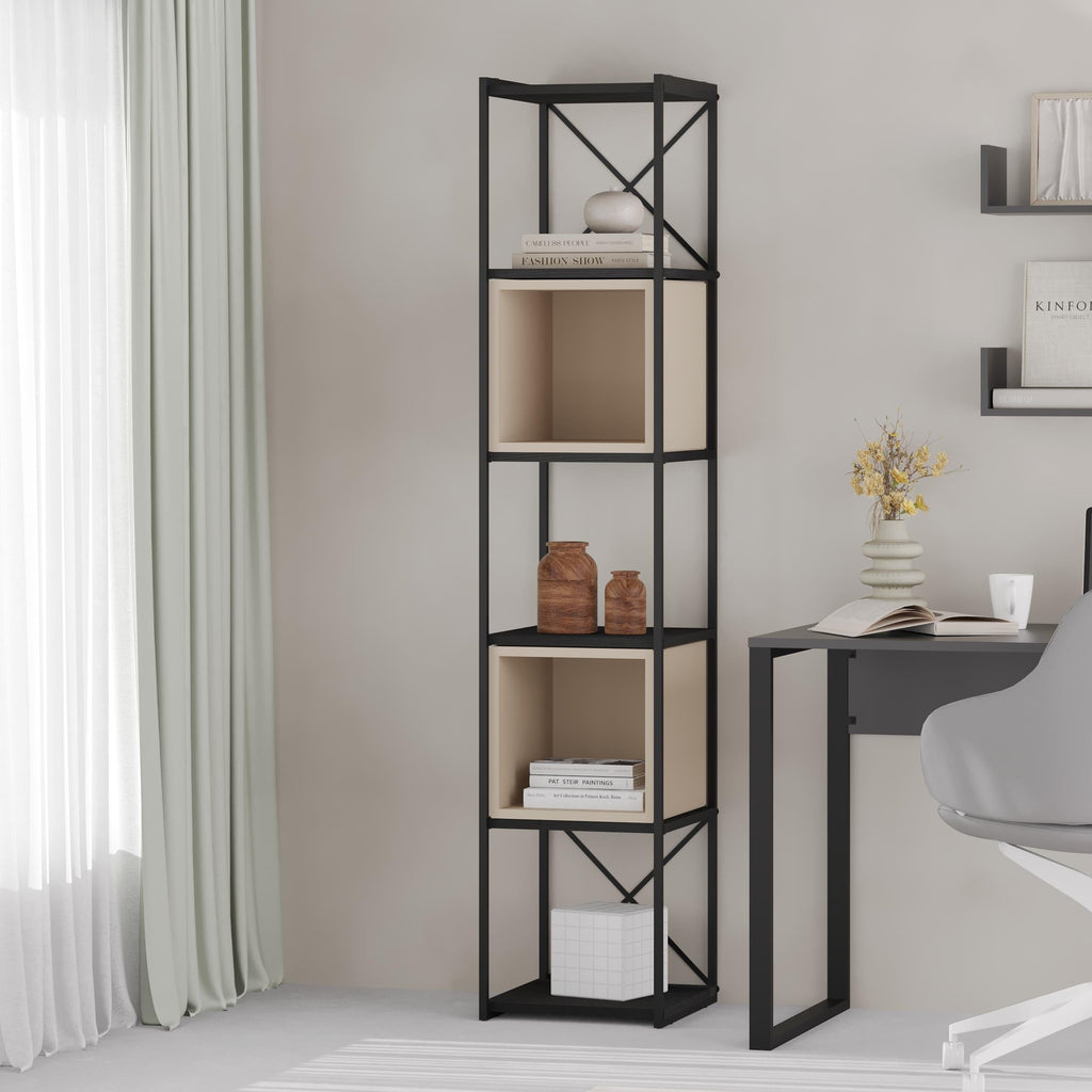 Decortieliving - Vale Mini Industrial Bookcase Set 39 x 36.2 x 179 cm