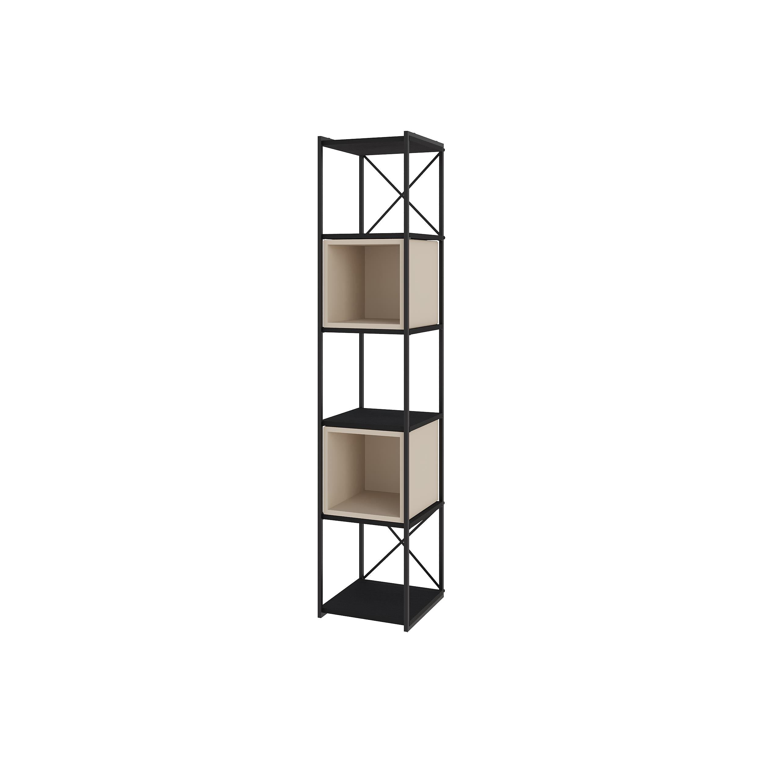 Decortieliving - Vale Mini Industrial Bookcase Set 39 x 36.2 x 179 cm