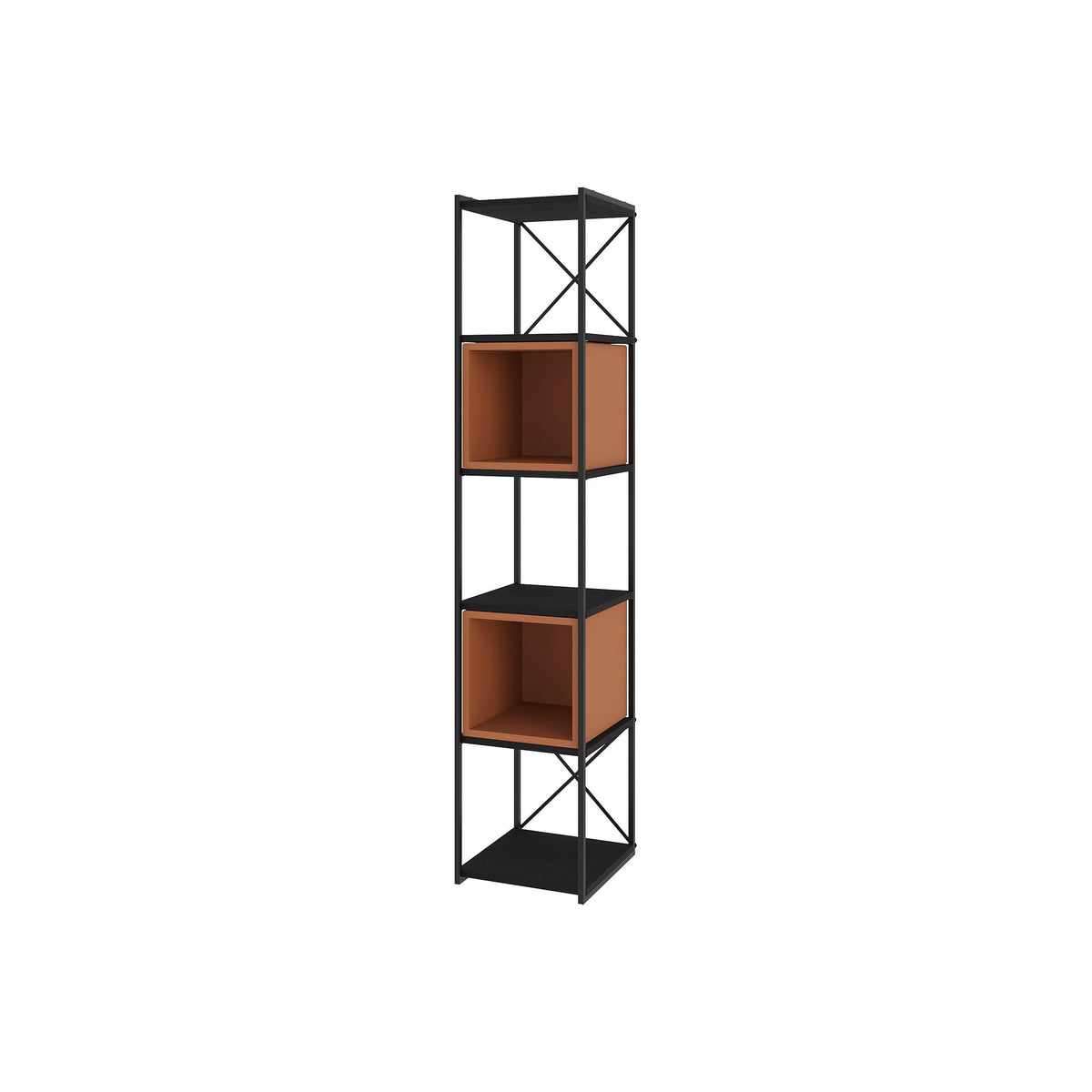 Decortieliving - Vale Mini Industrial Bookcase Set 39 x 36.2 x 179 cm