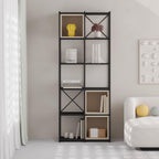 Decortieliving - Vale Midi Industrial Bookcase Set 39 x 70.7 x 179 cm