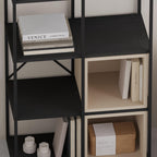 Decortieliving - Vale Midi Industrial Bookcase Set 39 x 70.7 x 179 cm