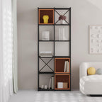 Decortieliving - Vale Midi Industrial Bookcase Set 39 x 70.7 x 179 cm