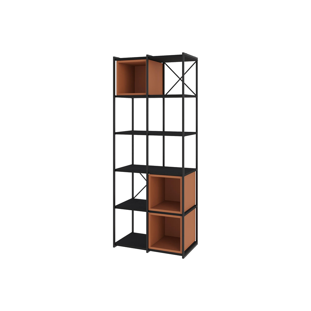 Decortieliving - Vale Midi Industrial Bookcase Set 39 x 70.7 x 179 cm