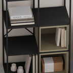 Decortieliving - Vale Midi Industrial Bookcase Set 39 x 70.7 x 179 cm