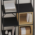 Decortieliving - Vale Midi Industrial Bookcase Set 39 x 70.7 x 179 cm