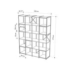 Decortieliving - Vale Maxi Industrial Bookcase Set 39 x 140 x 179 cm