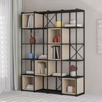 Decortieliving - Vale Maxi Industrial Bookcase Set 39 x 140 x 179 cm