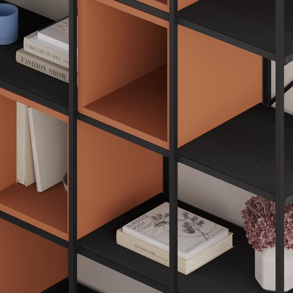 Decortieliving - Vale Maxi Industrial Bookcase Set 39 x 140 x 179 cm