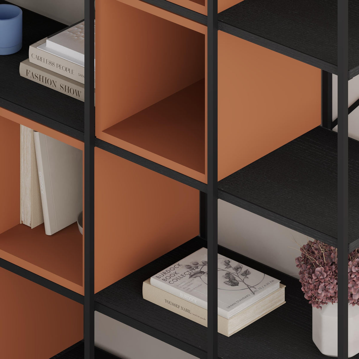 Decortieliving - Vale Maxi Industrial Bookcase Set 39 x 140 x 179 cm
