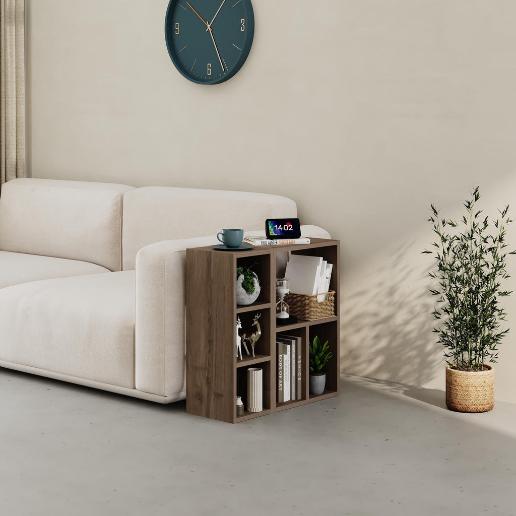 Petite bibliothèque basse Combayn – Meuble de rangement modulaire