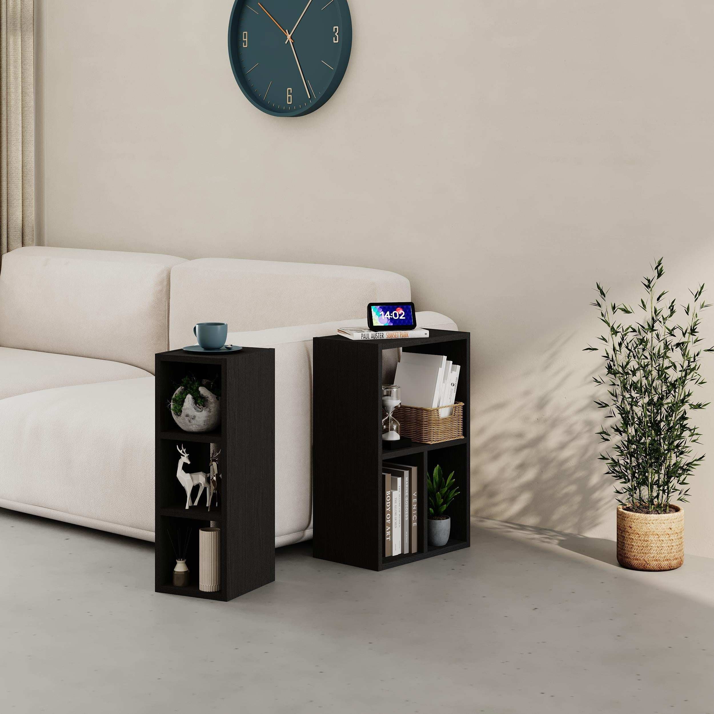 Bibliothèque basse Combayn – Meuble de rangement modulaire