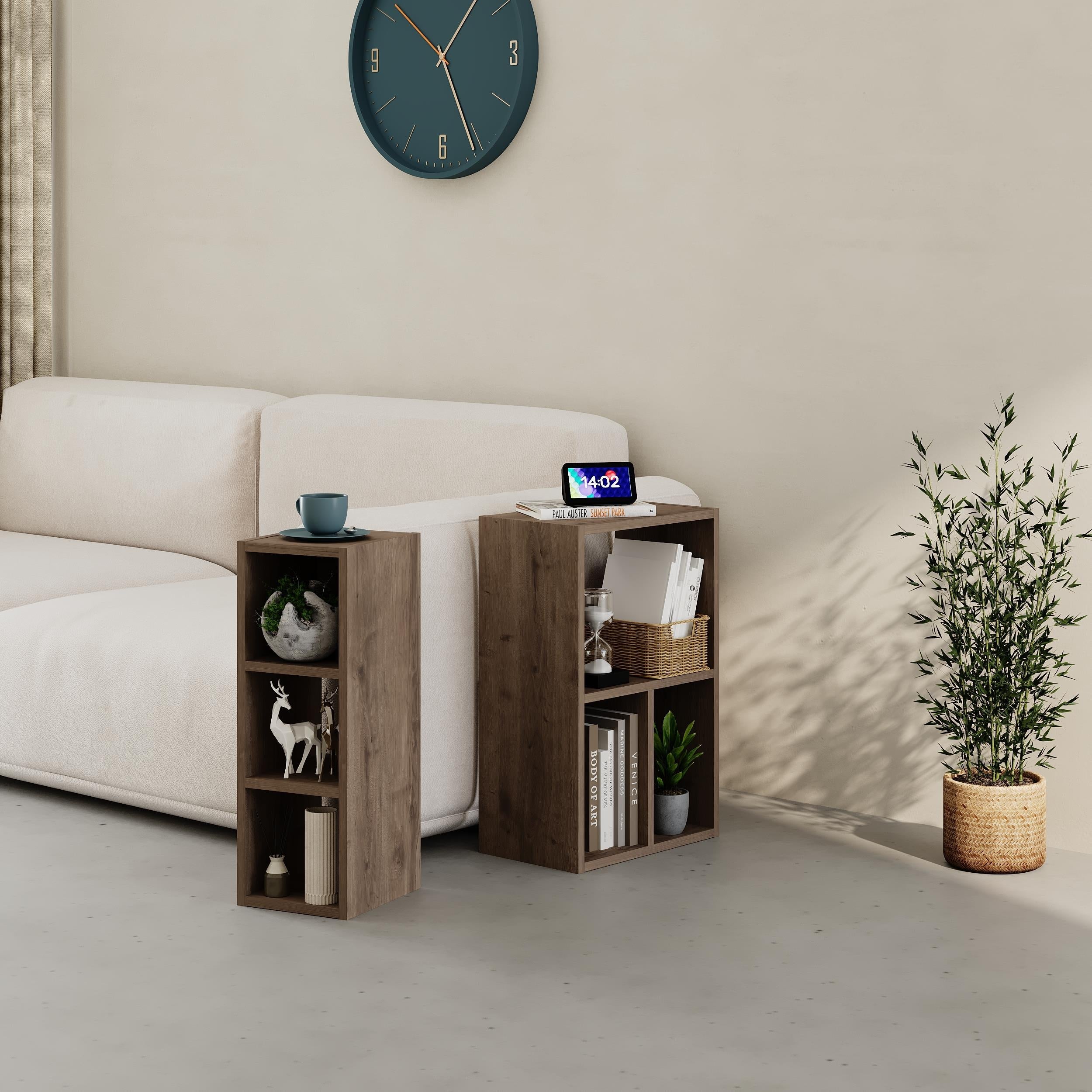Bibliothèque basse Combayn – Meuble de rangement modulaire