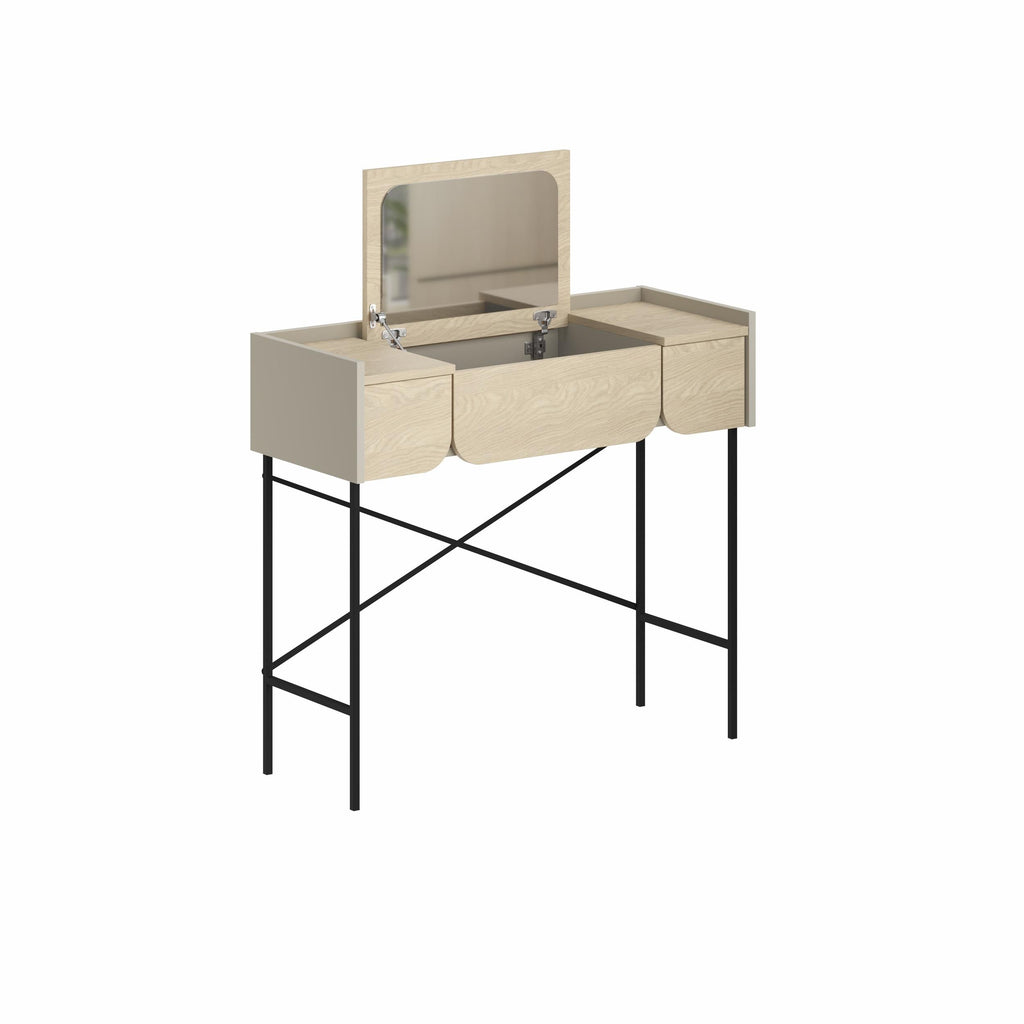 Coiffeuse Terra avec miroir et 2 tiroirs