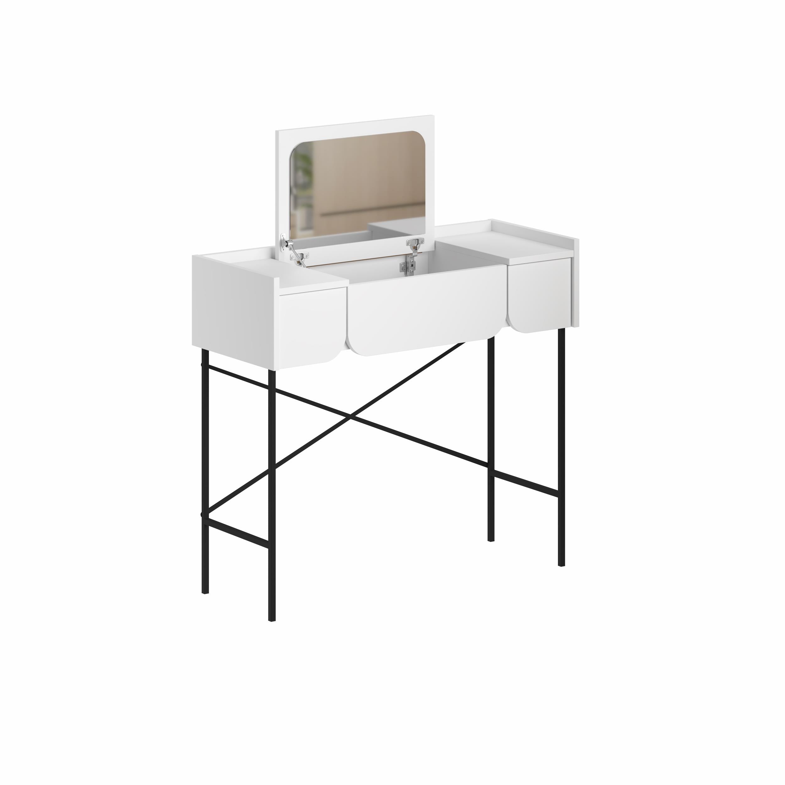 Coiffeuse Terra avec miroir et 2 tiroirs