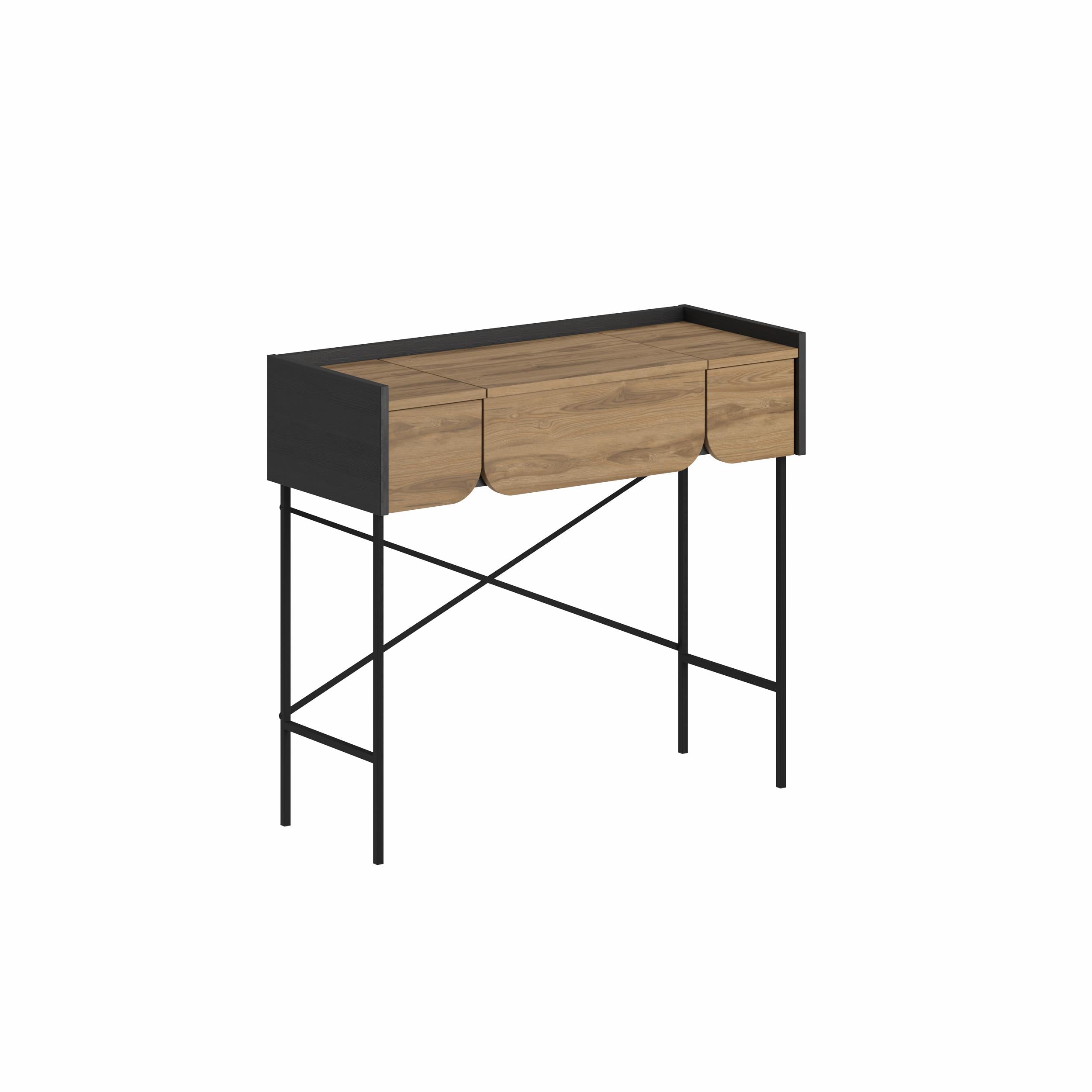 Coiffeuse Terra avec miroir et 2 tiroirs