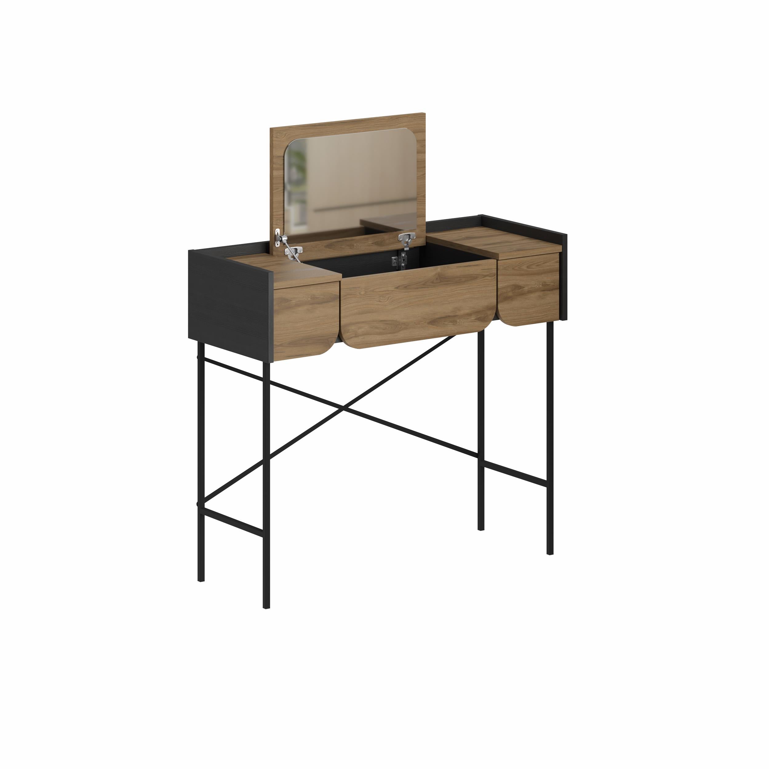 Coiffeuse Terra avec miroir et 2 tiroirs