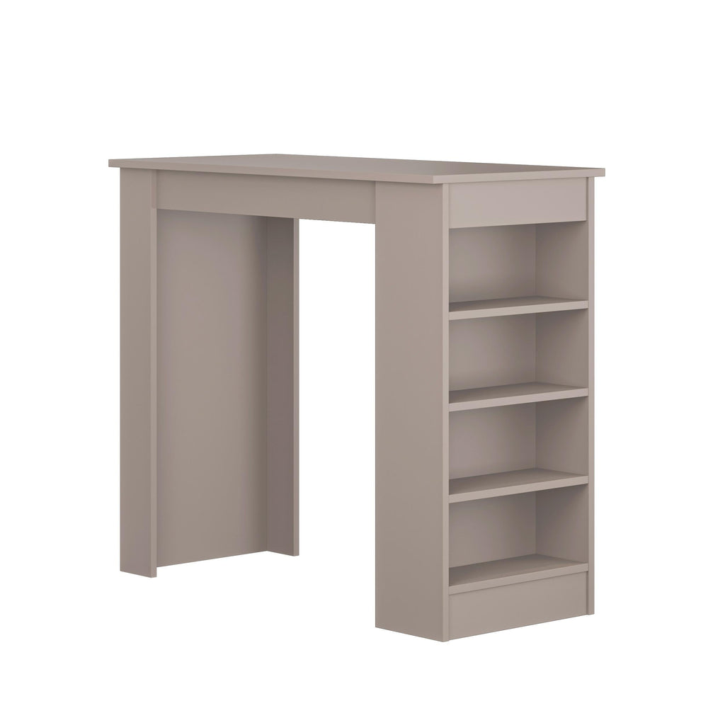 Table de bar de cuisine moderne Swallow – Table à manger avec étagères de rangement
