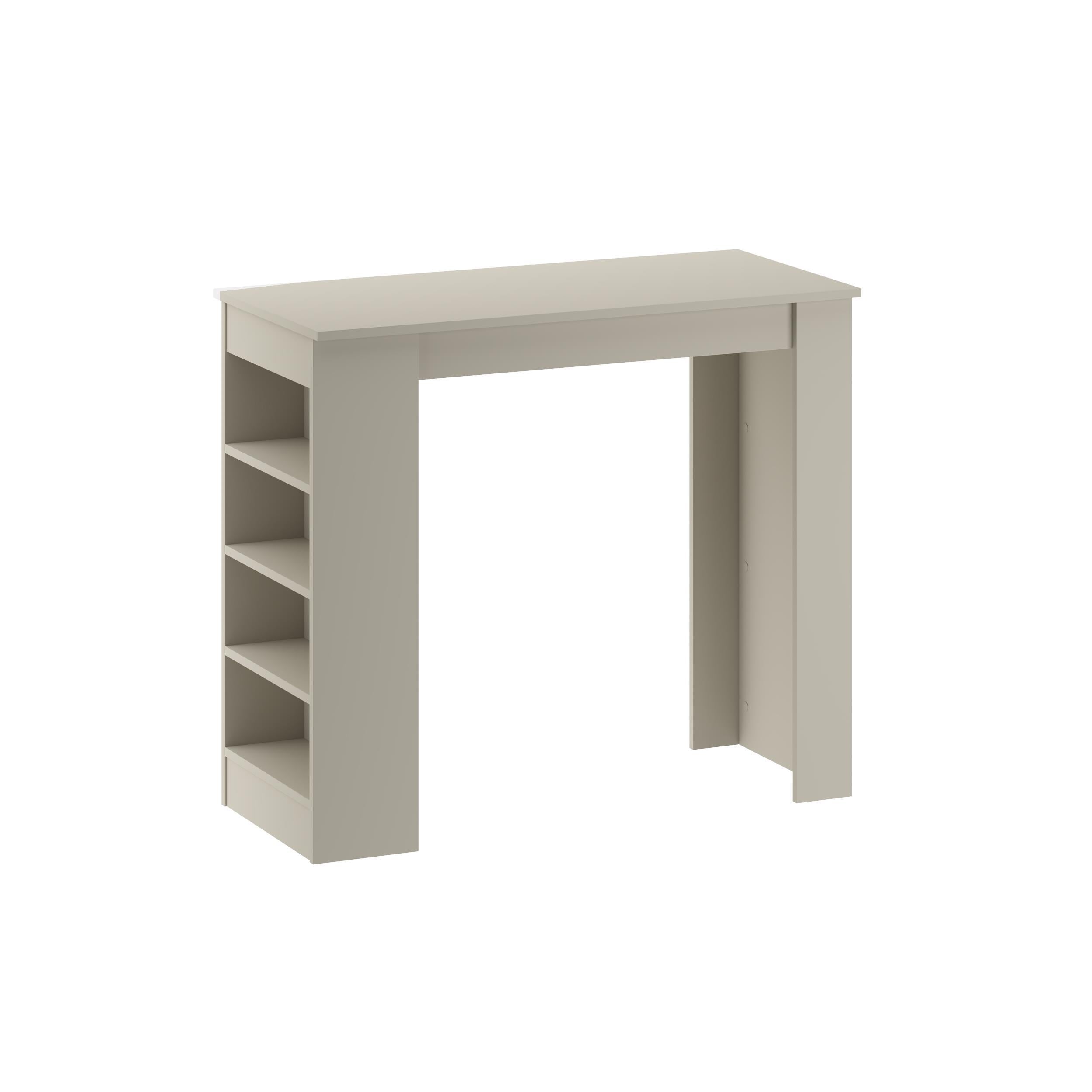 Table de bar de cuisine moderne Swallow – Table à manger avec étagères de rangement