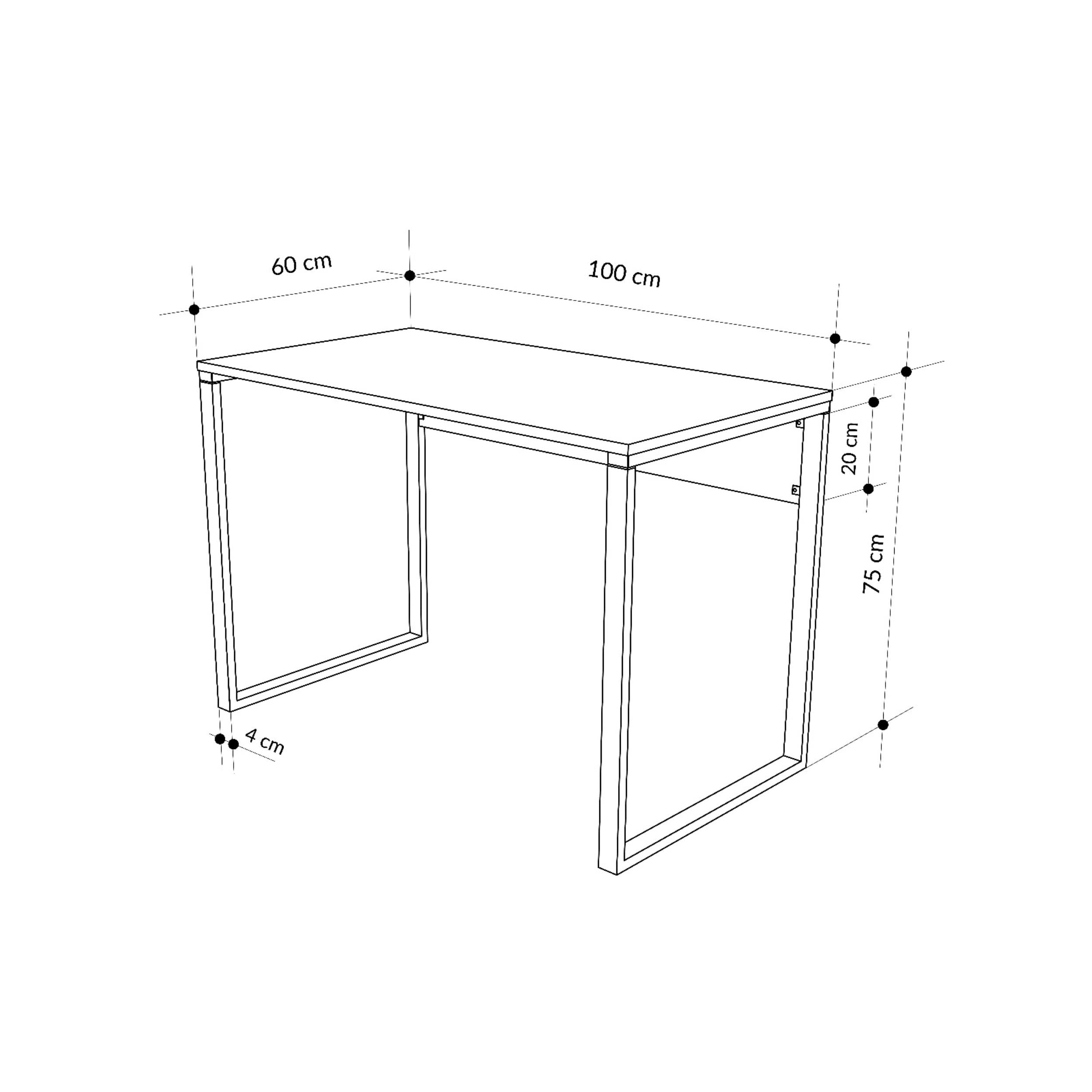 Inna Table de travail – Bureau moderne 100 cm